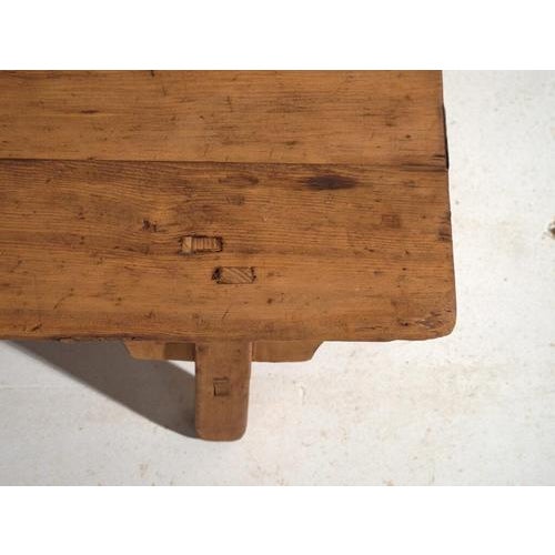 Brown Antique Chinese Qing Dynasty Kang Table in Pine For Sale - Image 8 of 10