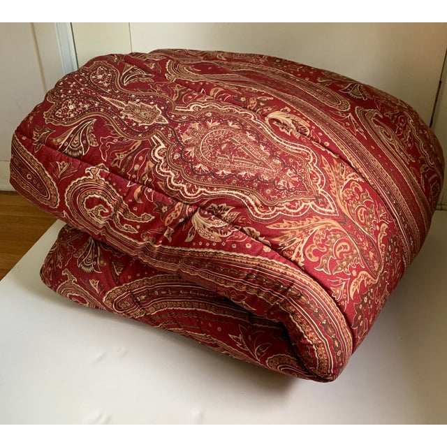 Ralph Lauren Remington Red Paisley Reversible Full/Queen Comforter