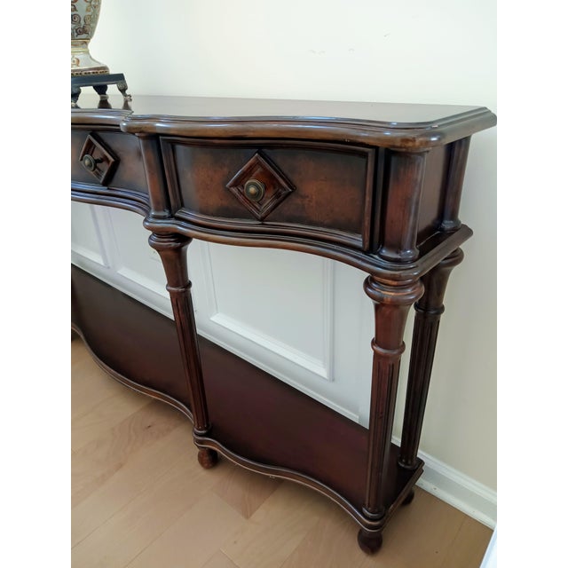 2010s Make a Grand Impression in a Compact Space With the 72-Inch Hall Console Table From Hooker For Sale - Image 5 of 8
