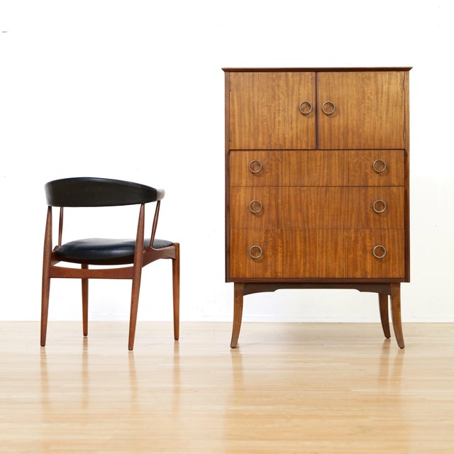 Wood British Mid-Century Mahogany Gentleman's Chest, 1950s For Sale - Image 7 of 10