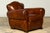 Brown 1940s French Art Deco Cognac Leather Club Chairs, Pair For Sale - Image 8 of 18