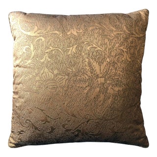 Damask Silk Pillow With Down Feather Insert For Sale