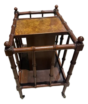 Baker Furniture Magazine Rack Faux Bamboo