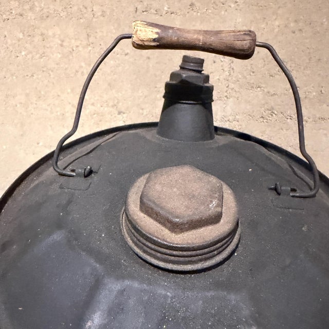 Orange Vintage Phillips 66 5-Gallon Metal Gas or Oil Container Industrial Mid-Century For Sale - Image 8 of 11