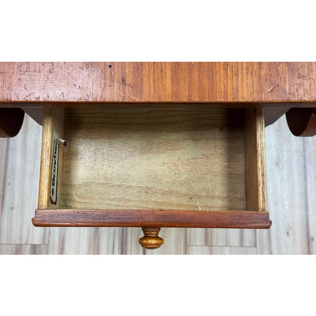 Vintage Broyhill Pine Drop Leaf Side Table For Sale - Image 12 of 16