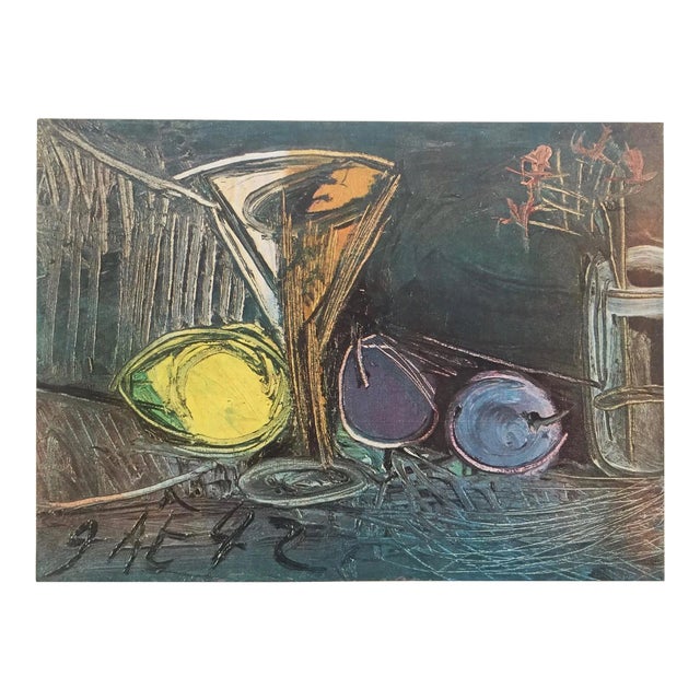 Pablo Picasso Vintage 1943 Limited Edition French Lithograph Print " Nature Morte " 1942 For Sale