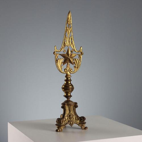 Gilded Bronze Banner Top For Sale - Image 11 of 11