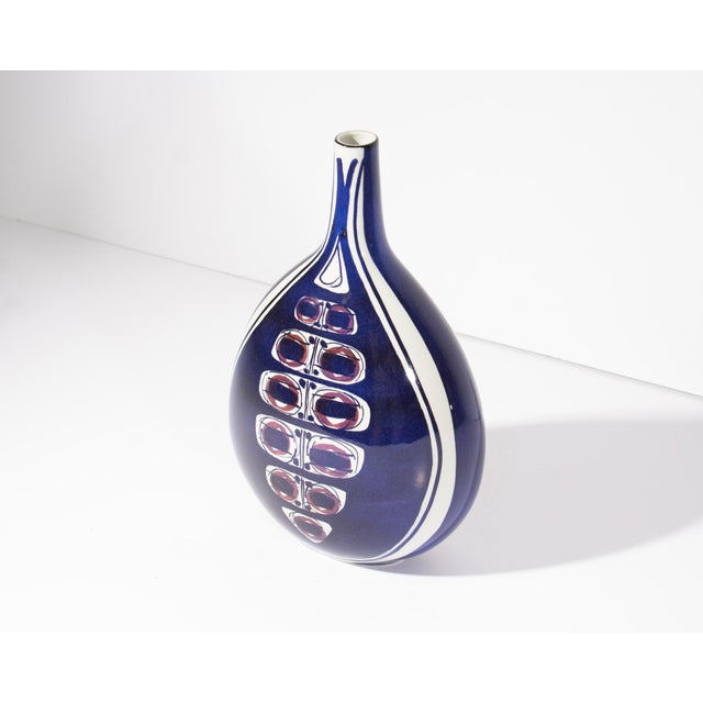 Ceramic Inge-Lise Koefoed Royal Copenhagen Aluminia Fajance Ceramic Vase For Sale - Image 7 of 8