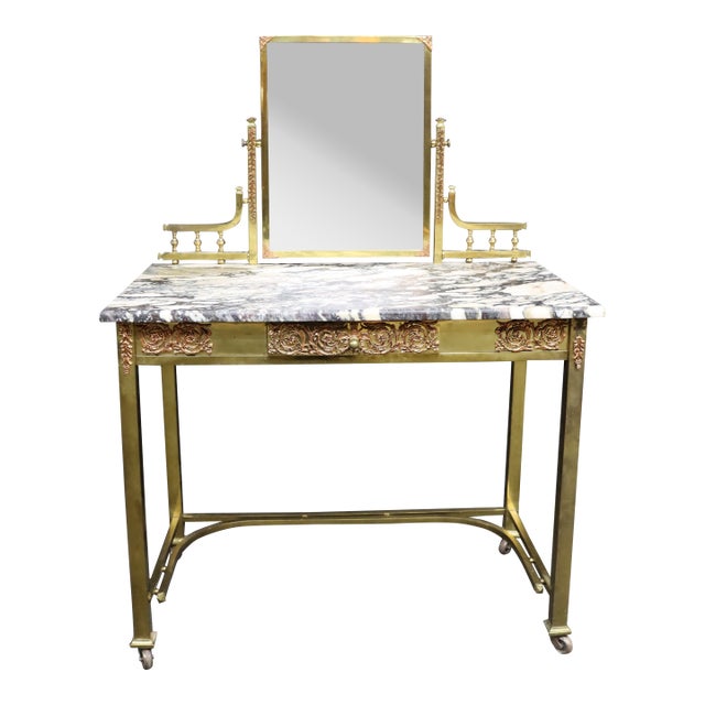 Mid 20th Century French Art Nouveau Vanity Table For Sale