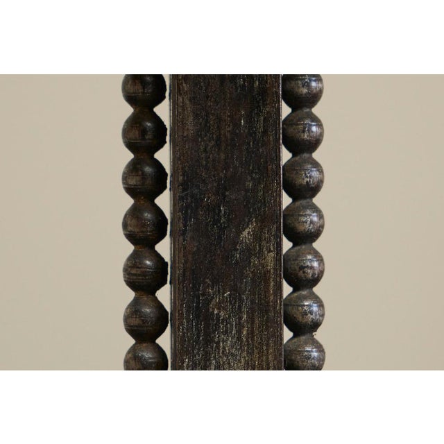 Vintage Art Deco Table Lamp in Wrought Iron with Floral Shade, 1940s For Sale - Image 6 of 12