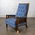 Mid to Late 20th Century Neoclassic Reclining Armchair Blue Chenille Fabric by Burris Industries For Sale - Image 18 of 18