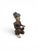 Early 20th Century Hand-Carved Chinese Wooden Figural Sculpture of Seated Musician With Tambourine-Style Instrument For Sale - Image 4 of 12