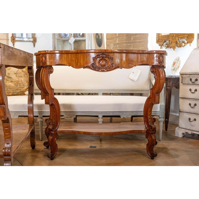 19th Century Pair of Italian Louis Philippe Consoles Circa 1860 For Sale - Image 13 of 16