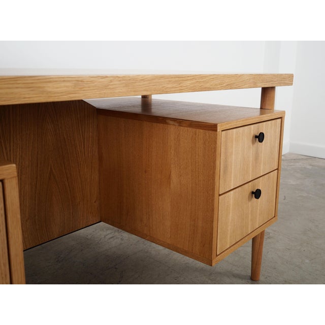 Vintage Scandinvian Oak Desk, 2000s For Sale - Image 6 of 14