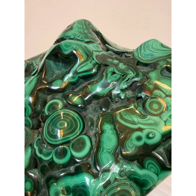 Natural Bullseye Malachite Stone Specimen For Sale - Image 10 of 12
