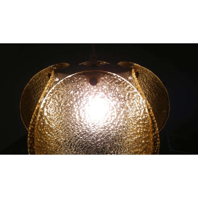 German Glass Pendant Lamp, 1970s For Sale - Image 6 of 7