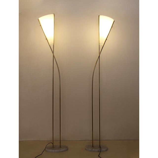 White Vintage Floor Lamps, 1970s For Sale - Image 8 of 10