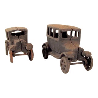 Pair of Early Cars, Antiques For Sale