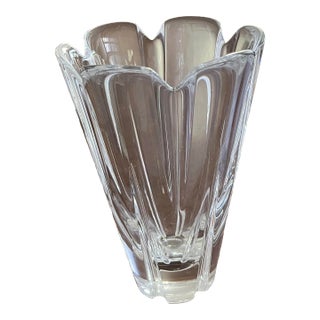 Crystal Vase by Orrefors of Sweden For Sale