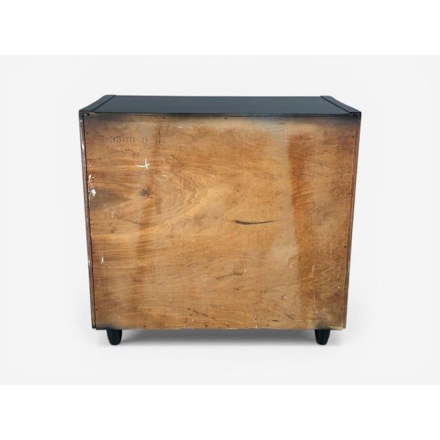 American of Martinsville, Campaign Dressers, Ebonized Wood, Chrome, Usa, 1970s For Sale - Image 13 of 14