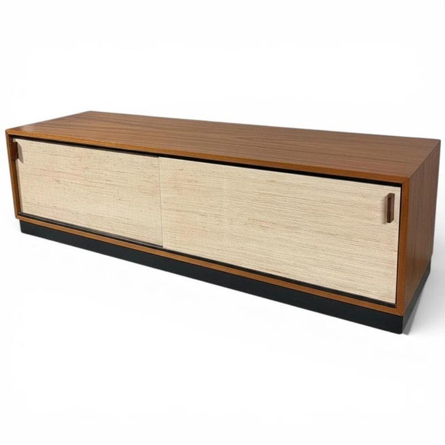 Mid-Century Teak Sideboard with Seagrass Doors from Florence Knoll For Sale - Image 11 of 11