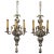 1900 - 1909 Pair of Large E. F. Caldwell Silvered Three-Arm Wall Sconces-H-42" For Sale - Image 5 of 5