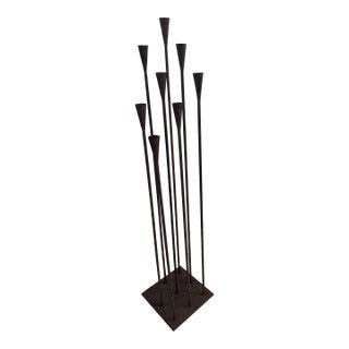 Vintage Metal Floor Candelabra For Sale