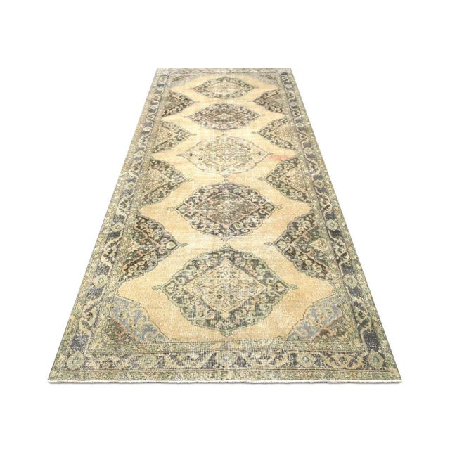 1960s Turkish Oushak Rug For Sale In Los Angeles - Image 6 of 7