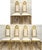 Set of 4 Hollywood Regency Gothic Revival Gilt Dining Chairs in Ivory Bouclé For Sale - Image 12 of 12