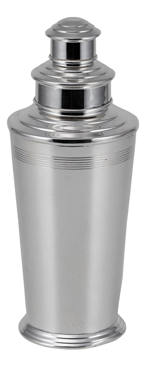 Mid 20th Century Art Deco English Silver Plated Cocktail Shaker, 1950s