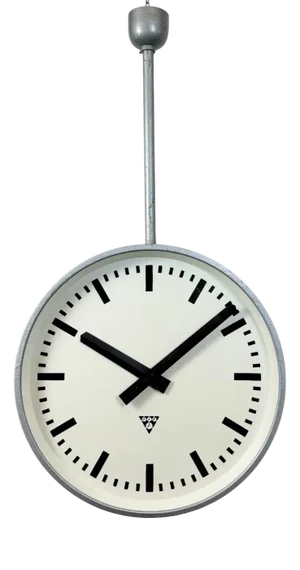 Huge Industrial Double Sided Railway Clock from Pragotron, 1960s