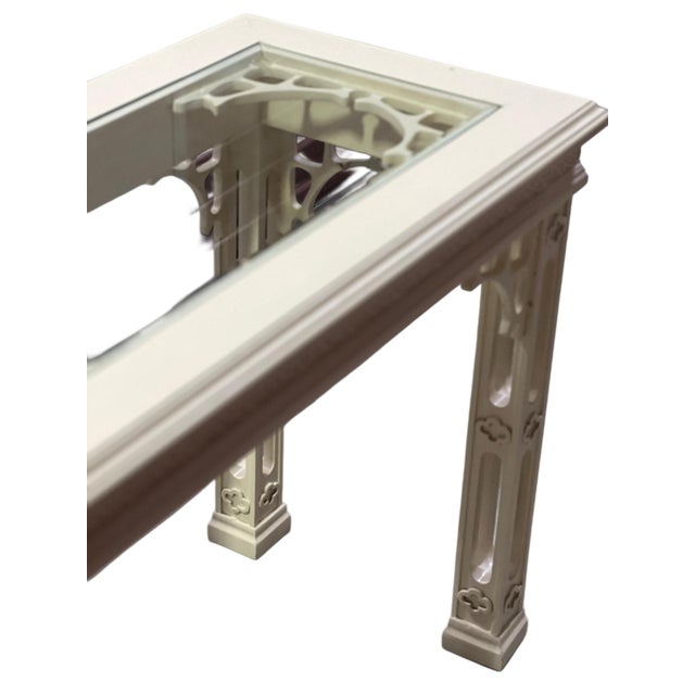 1990s Palm Beach Chinese Chippendale/Pagoda Console Table For Sale - Image 12 of 18