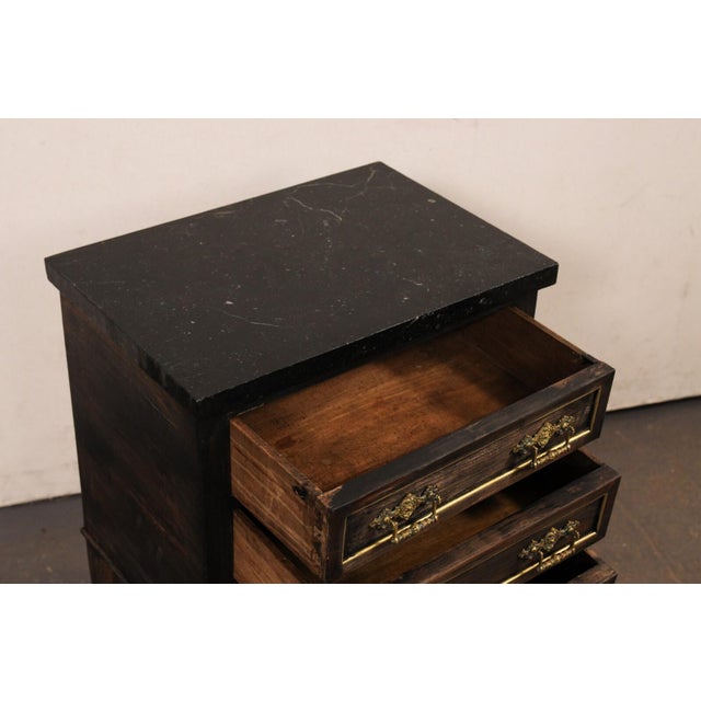 French 19th Century French Side Chest W/Original Marble For Sale - Image 3 of 12