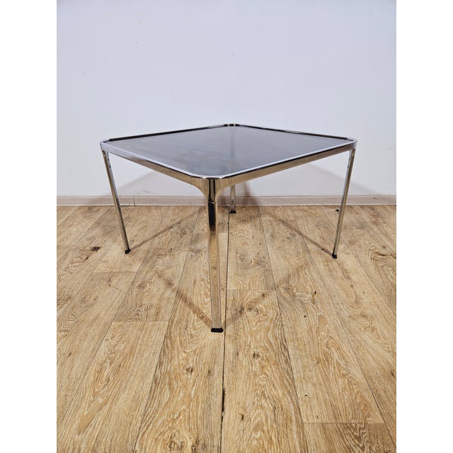 Mid-Century Modern Coffee Table in Chrome and Smoked Glass, Italy, 1970s For Sale - Image 13 of 18