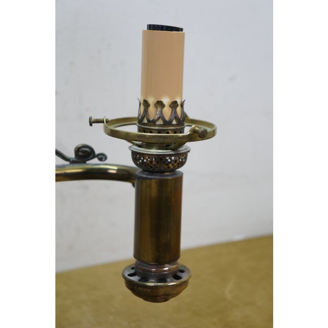 Early 19th Century Antique Regency Brass Double Argand Hurricane Lamp Candlestick Candelabra Light For Sale - Image 5 of 18