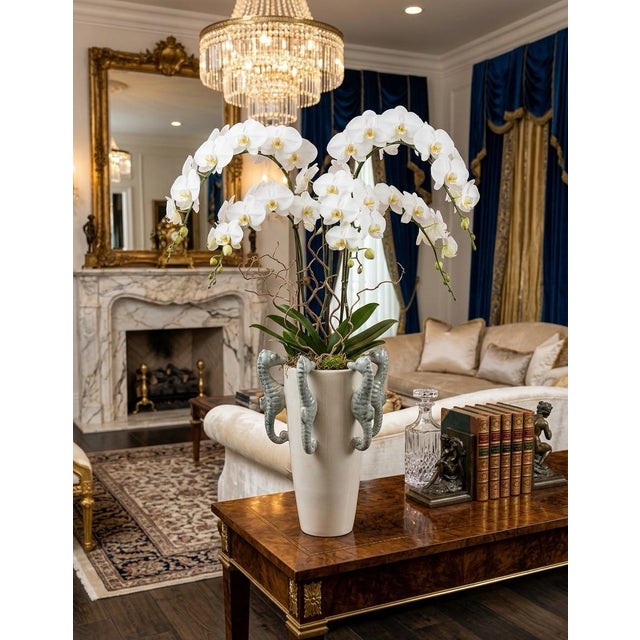 Vintage Italian Mid-Century Modern Seahorse Ceramic Vase For Sale - Image 4 of 6