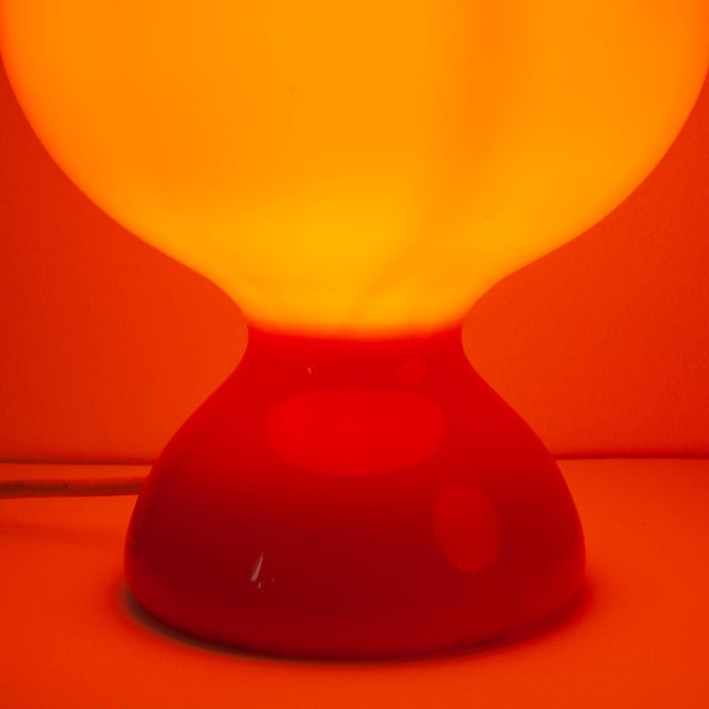 Space Age Orange Mushroom Table Lamps, 1960s, Set of 2 For Sale - Image 10 of 13