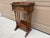 Mid-20th Century Brandt Walnut Faux Bamboo Side Table With Drawer & Magazine Rack For Sale In South Bend - Image 6 of 17