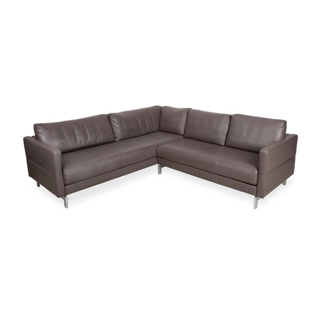 Modern Leather and Metal Vida Corner Sofa from Rolf Benz For Sale - Image 3 of 13