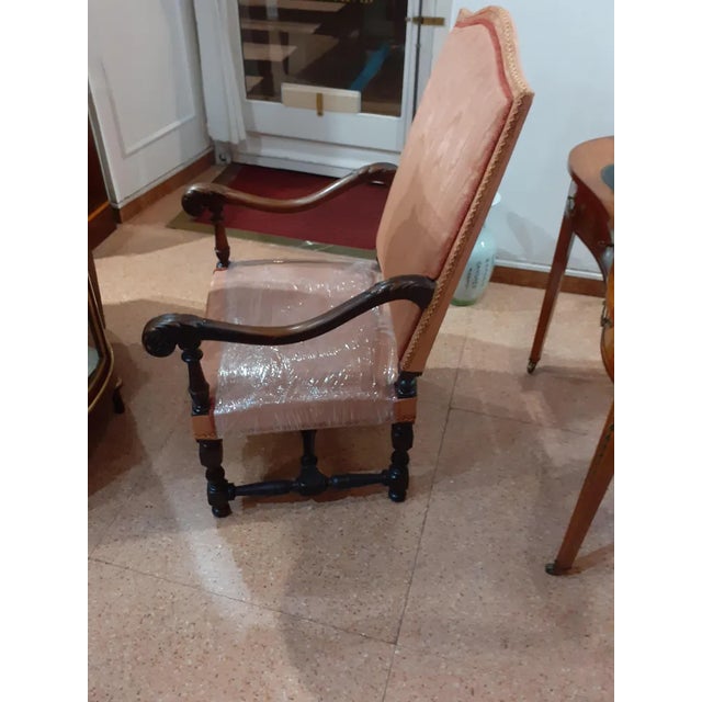 Louis XV Italian Walnut Armchair For Sale - Image 9 of 11