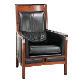 Art Deco Cowhide Leather Decoforma Series Armchair by Schuitema For Sale