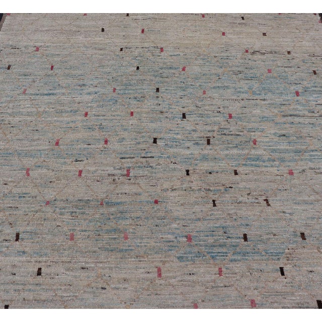 Neutral Tone Modern Hand Knotted Rug by Keivan Woven Arts, 5'10 X 9'2 For Sale - Image 10 of 14