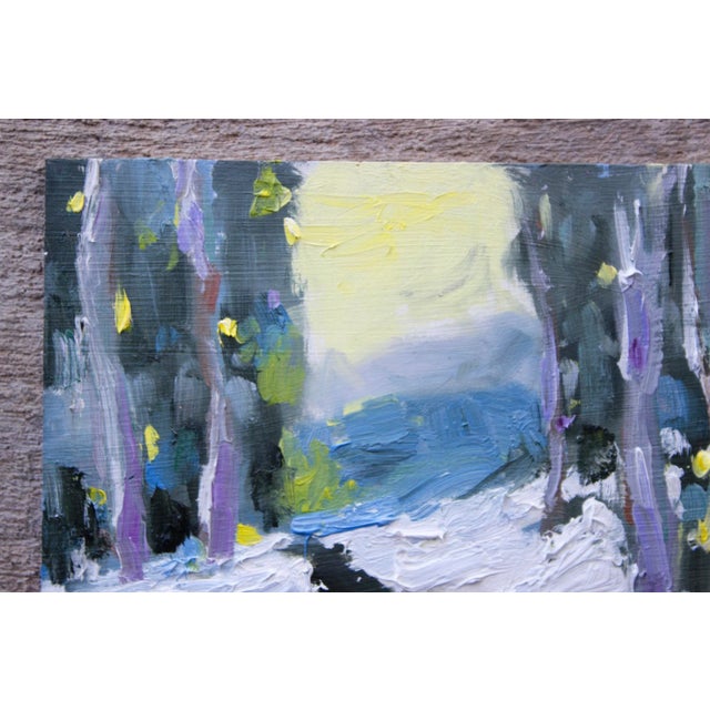 Last Light, Contemporary Winter Landscape Oil Painting by L Haas For Sale - Image 4 of 11