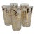 Vintage Highball Glasses With Gilt Interlocking Circles on Frosted Glass - Set of 5 For Sale