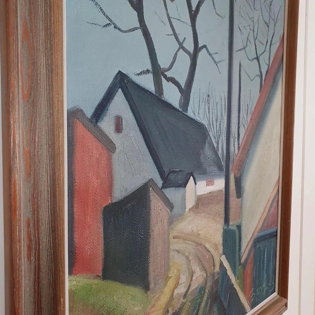 Berg, Houses, 1963, Oil on Canvas For Sale - Image 15 of 18