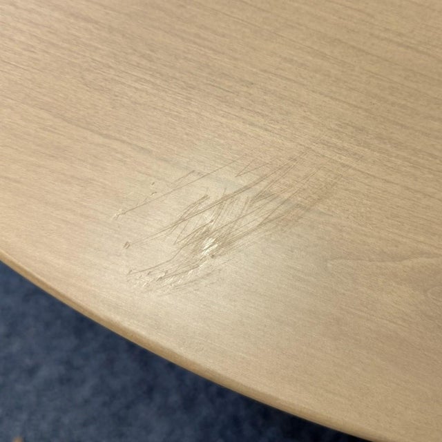 Wood Round Maple Coffee Table Attributed to Leisters Furniture For Sale - Image 7 of 7