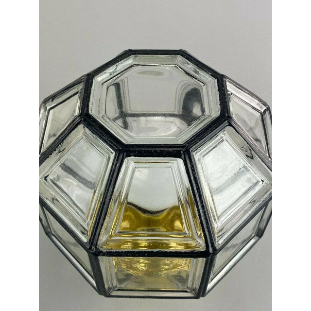 Metal Mid-Century Space Age Ceiling Lamp in Glass from Limburg For Sale - Image 7 of 13