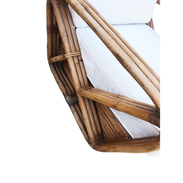 Wood Paul T. Frankl 3-Strand Square Pretzel Round-Back Lounge Chair (Unrestored) For Sale - Image 7 of 10