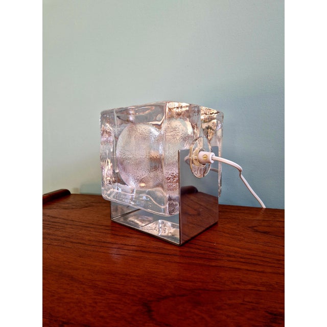 1970s Scandinavian Ice Cube Lamp from Pukeberg, Sweden, 1970s For Sale - Image 5 of 18