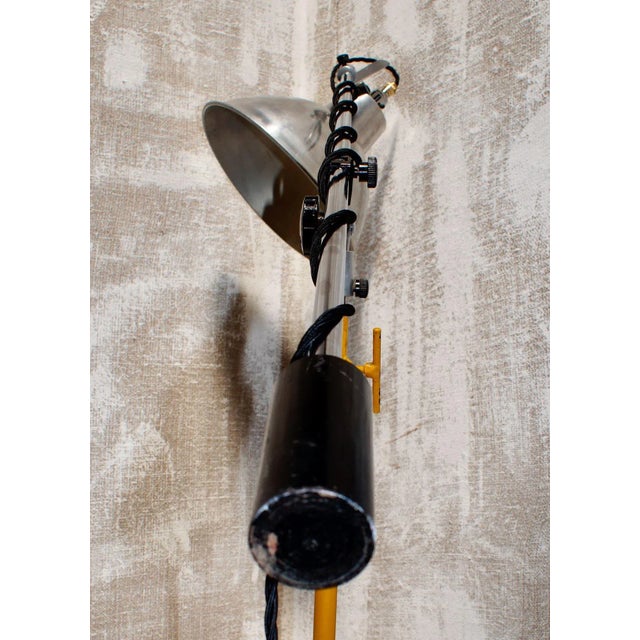 Yellow Vintage Studio Floor Lamp from Photax London, 1950s For Sale - Image 8 of 12